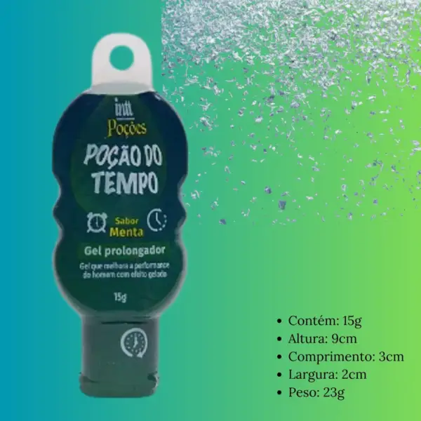 Gel retardante masculino INTT Pocão do Tempo menta efecto frío glande 15g — Tántrika™