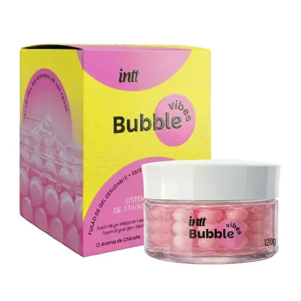 Gel sensorial INTT Bubble Vibes 3 en 1 microesferas lubricante calor vibración chicle 120g — Tántrika™