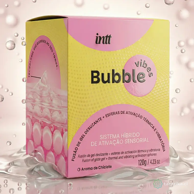 INTT Bubble Vibes gel 3 en 1 lubricante calor vibración chicle 120g cosmética erótica — Tántrika™
